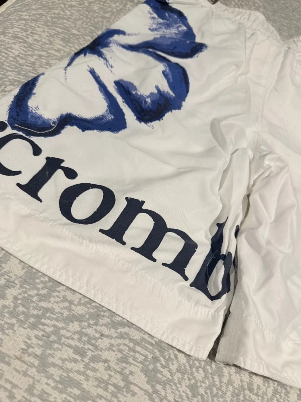 NWT Abercrombie & Fitch Blue Flower Swim Trunks L